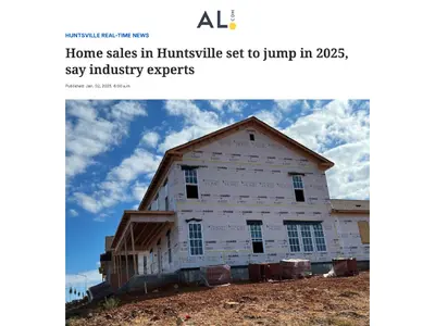 Home sales rebounded in the Huntsville area in 2024 after a couple of years of decline. Look for that trend to continue in 2025, according to area realtors and real estate analysts. “Home sales could jump by 15-25% in 2025, fueled by post-election momentu